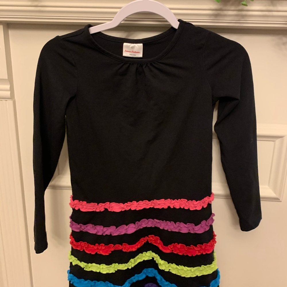 Hanna Andersson knit ruffle dress sz 130 - Picture 2 of 4